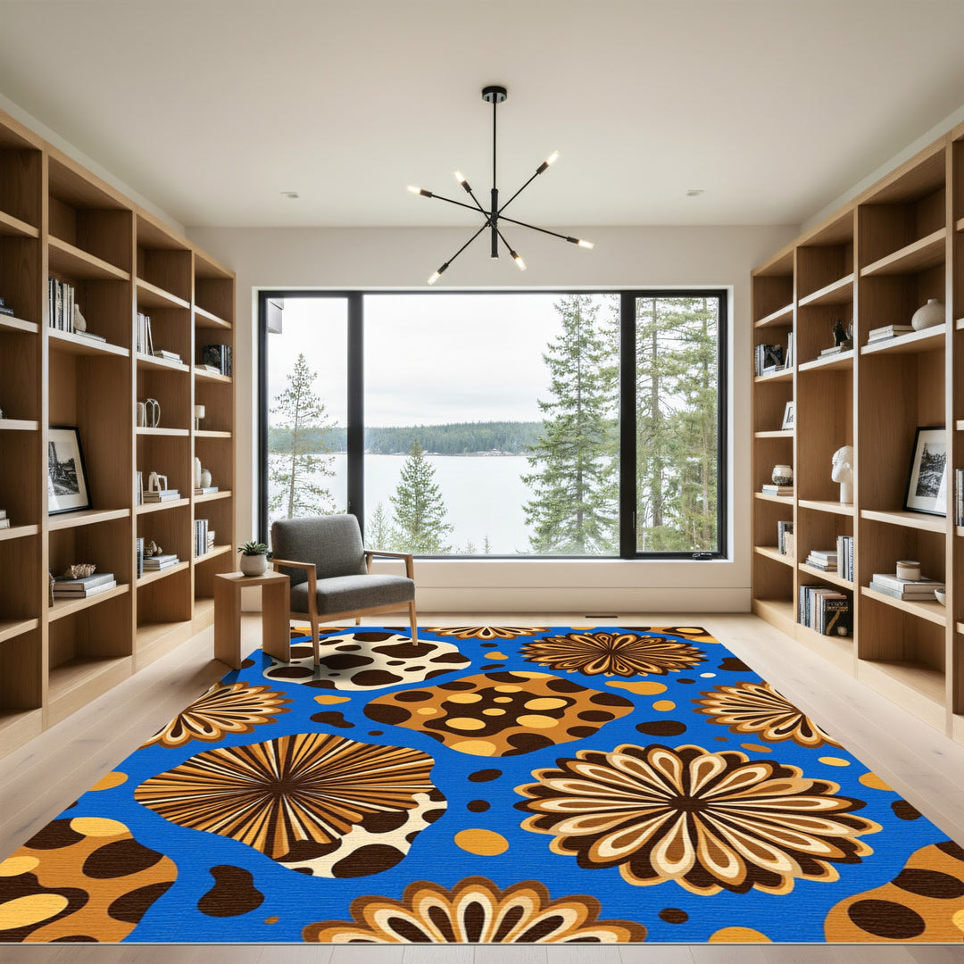 Retro Animal Flower Abstraction Rug