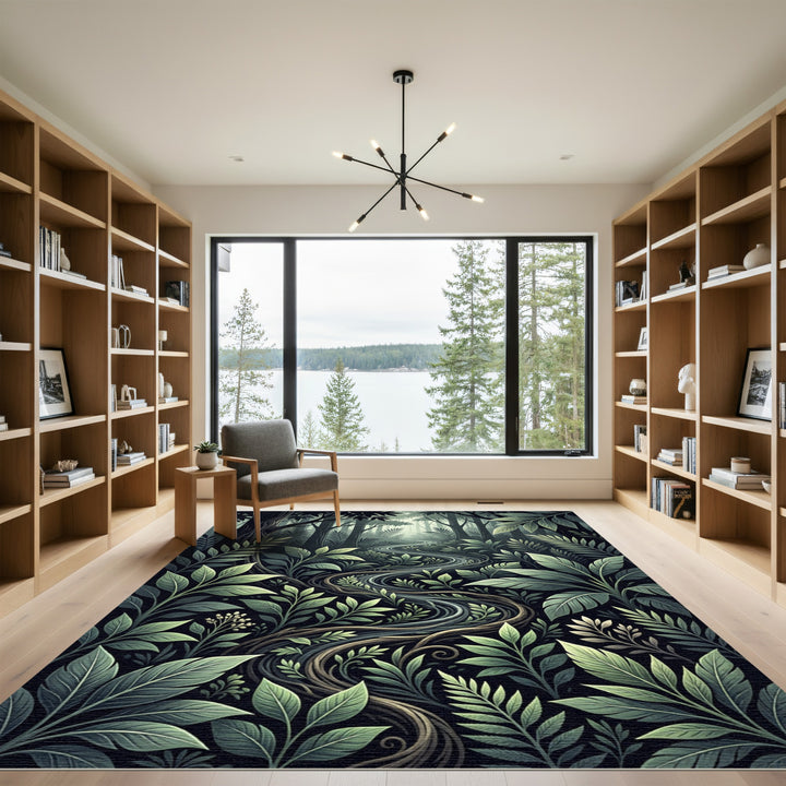 Enchanted Verdant Forest Path Rug