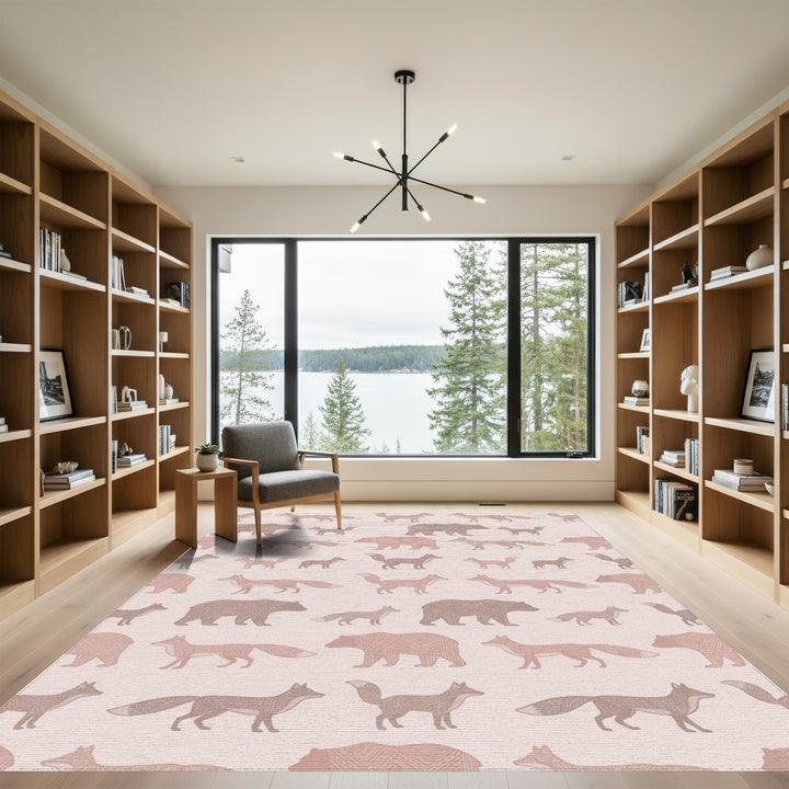 Woodland Bears and Foxes Repeat Rug