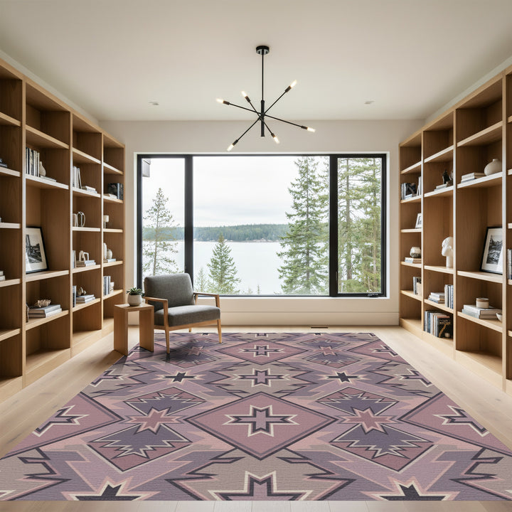 Southwestern Geometric Diamond Motif Rug