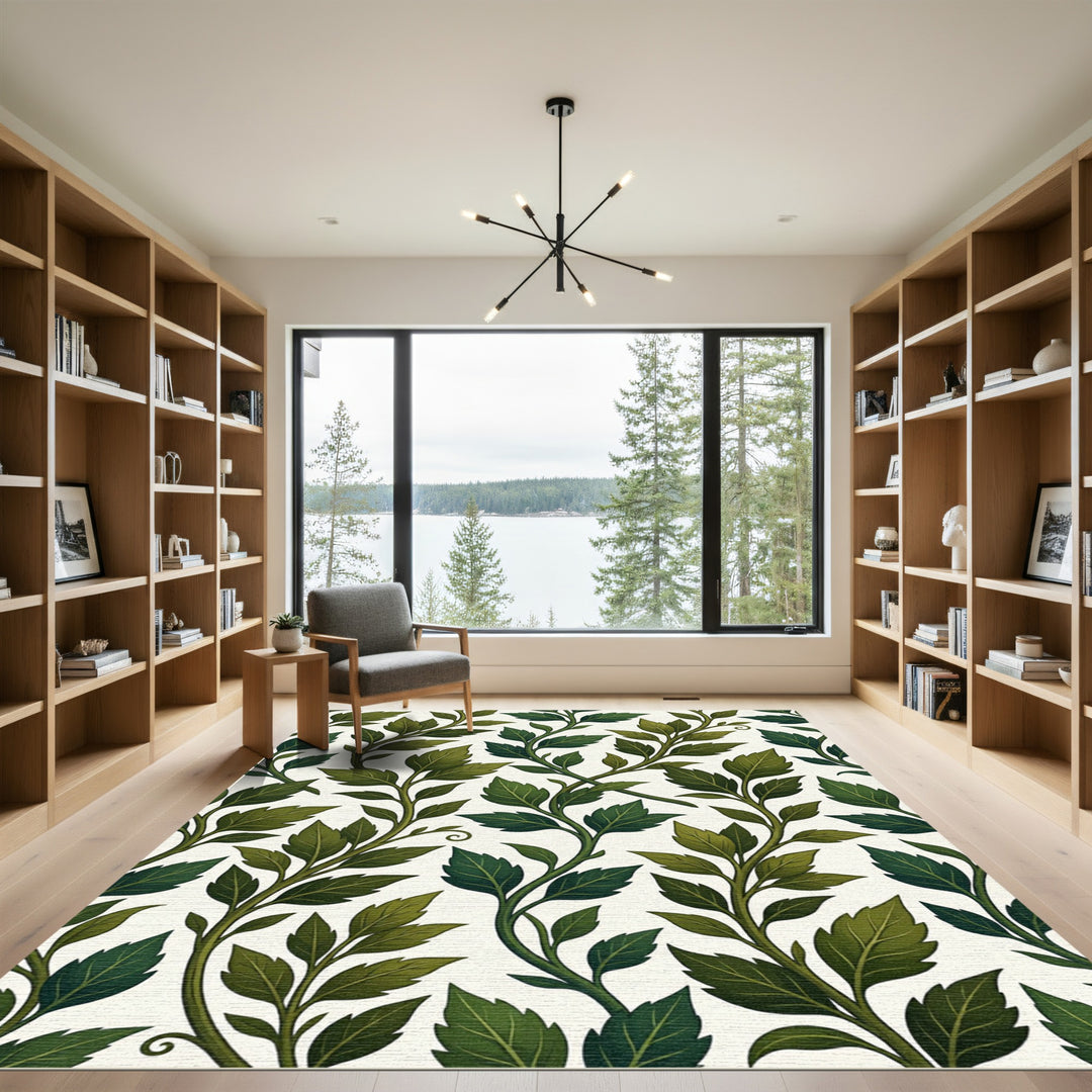 Lush Green Verdant Vine Rug