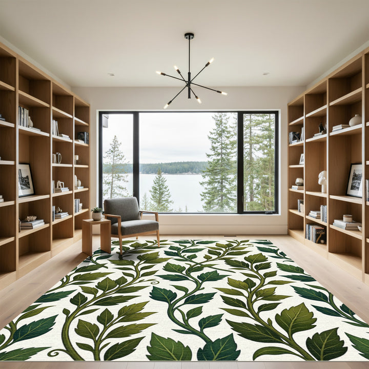 Lush Green Verdant Vine Rug