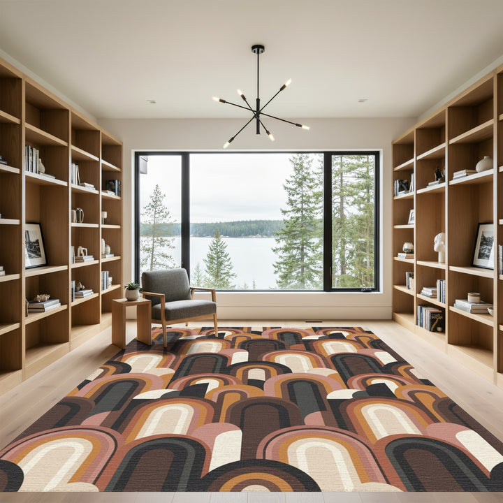 Retro Arches Earthy Tone Rug