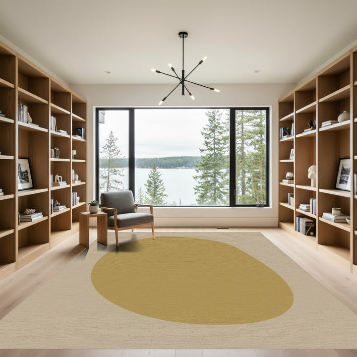 Ochre Organic Blob Landscape Rug