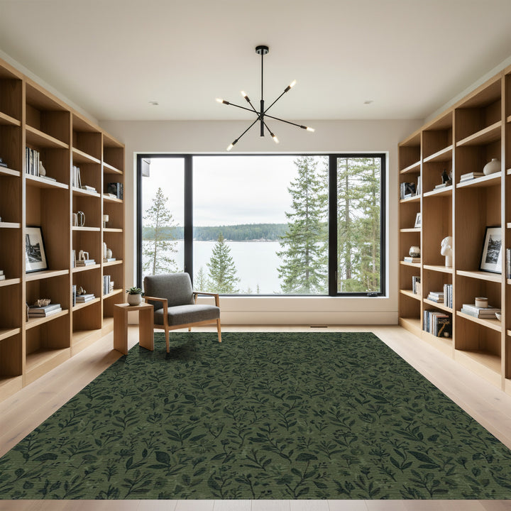 Deep Forest Botanical Blossom Rug