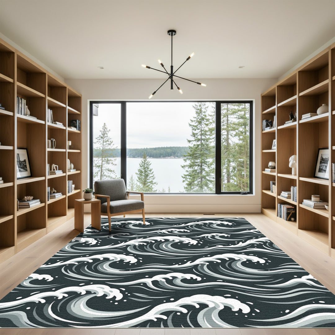 Waves Of Motion Dark Sea Rug