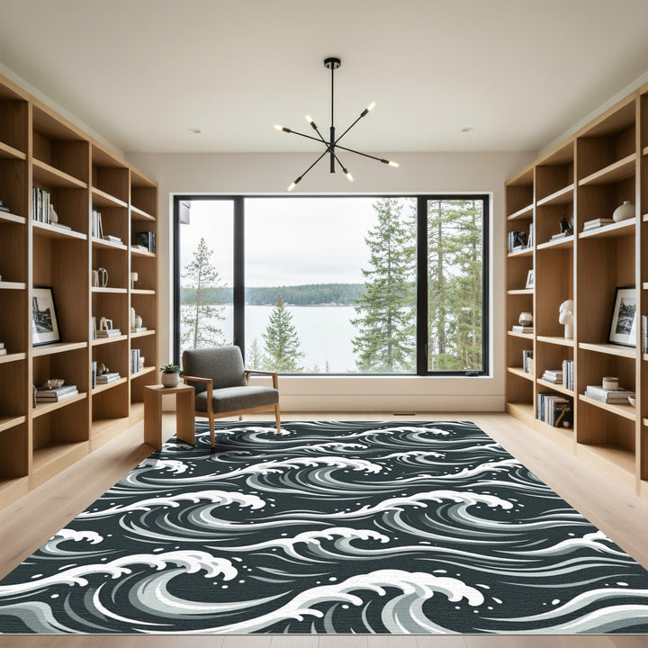 Waves Of Motion Dark Sea Rug