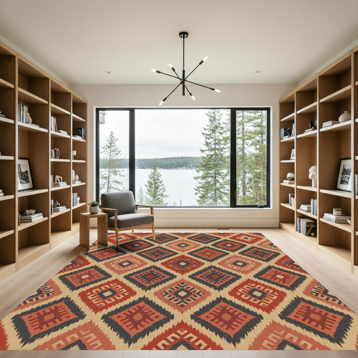 Rustic Diamond Tribal Rug
