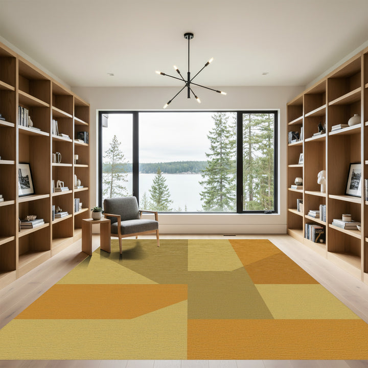 Earthy Tones Geometric Harmony Rug