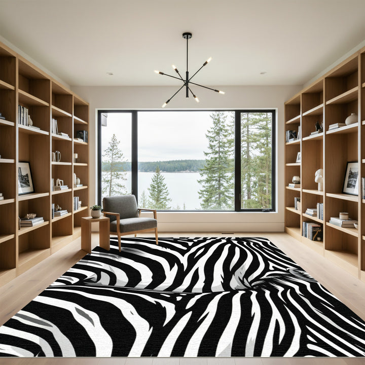 Monochromatic Zebra Stripes Rug