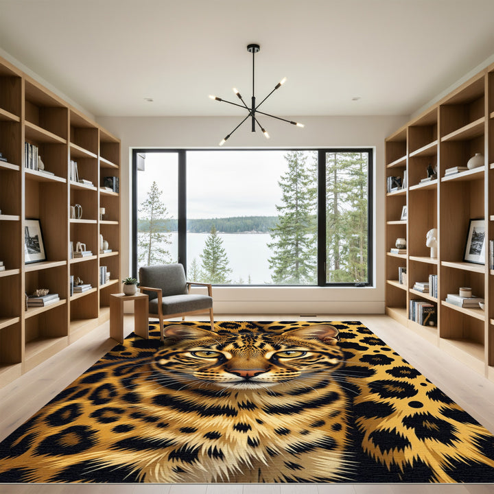 Vibrant Leopard Spot Animalistic Rug
