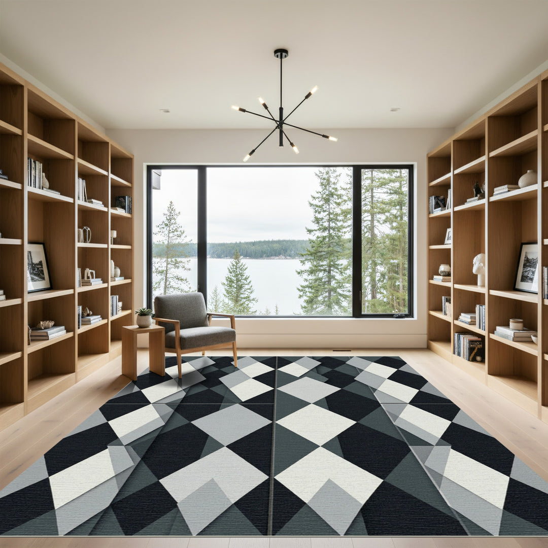 Bold Diamond Geometric Shades Rug