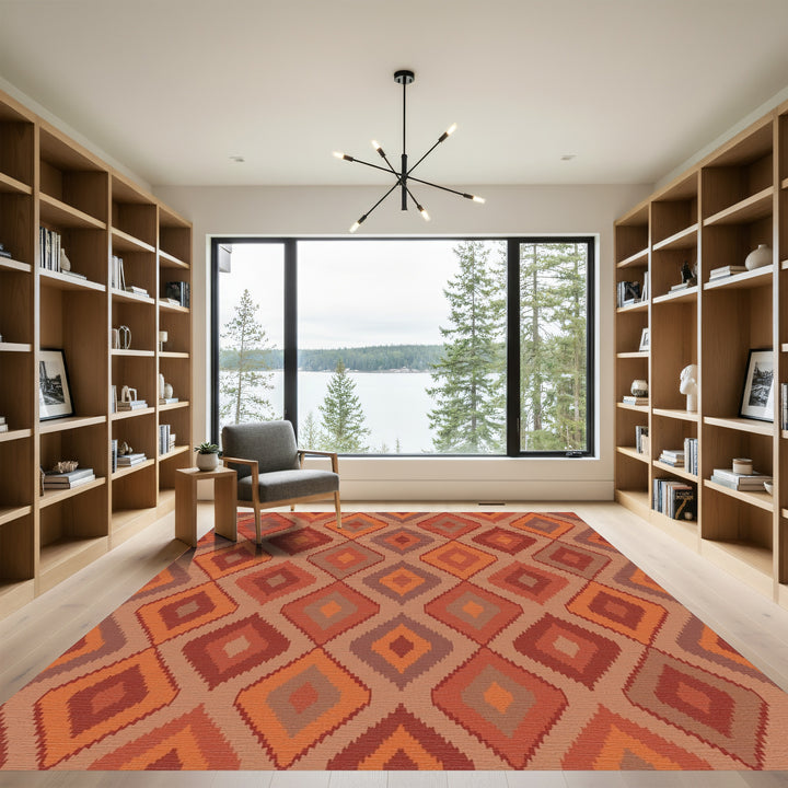 Earthy Diamond Gradient Rug