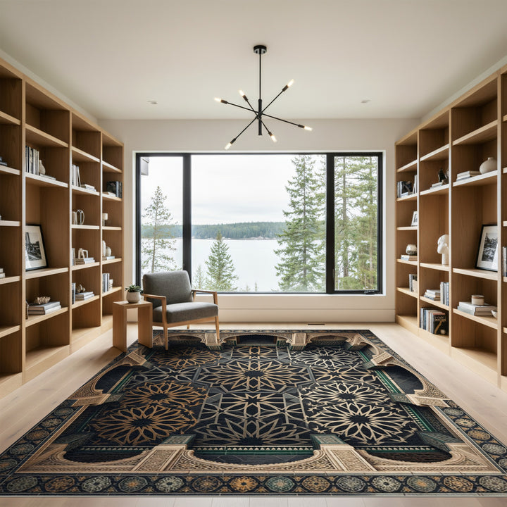 Intricate Geometric Starburst Rug