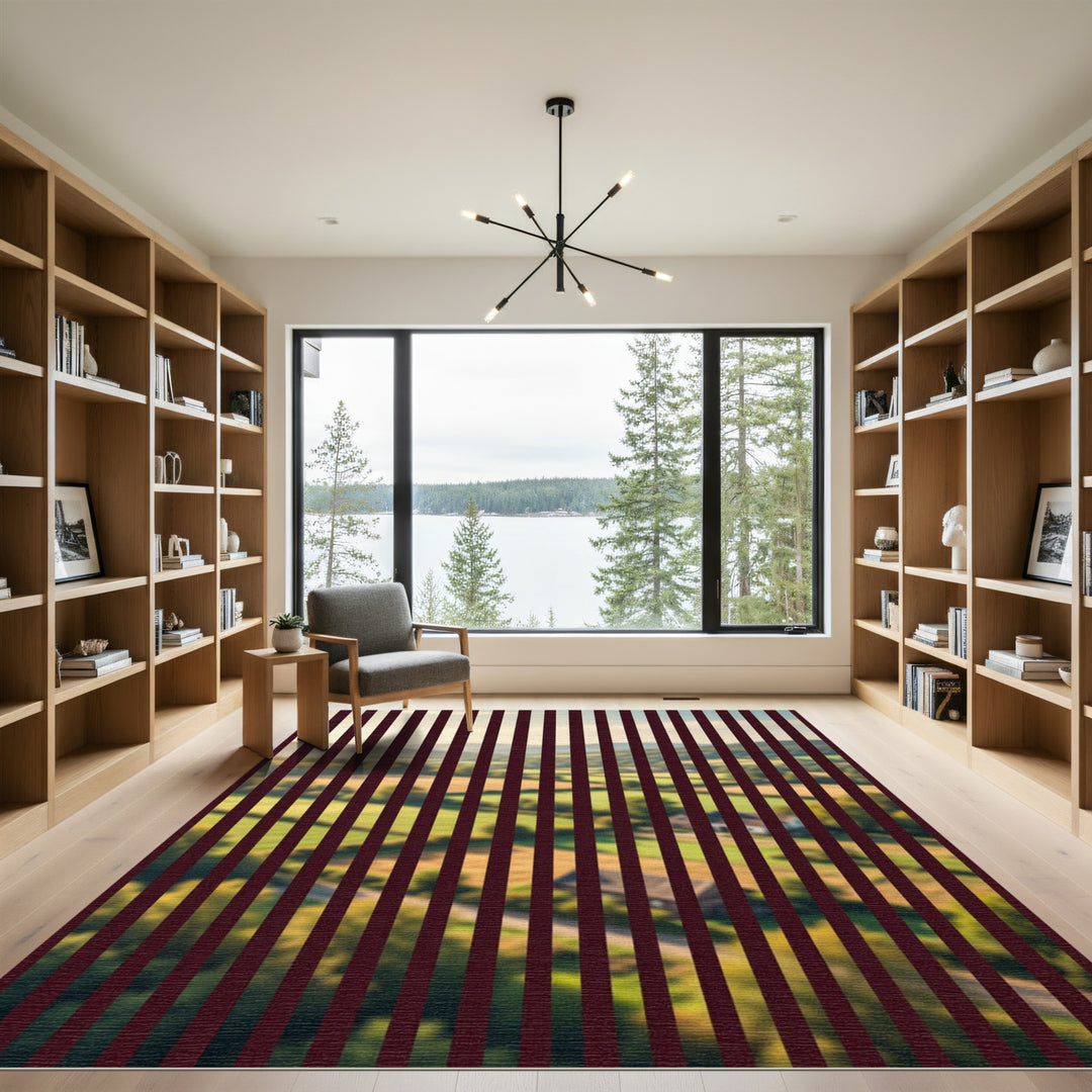 Countryside Valley Vertical Lines Rug