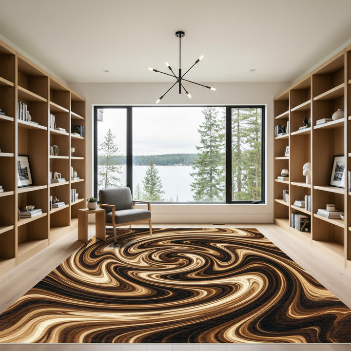 Earthy Swirl Marble Swirl Rug