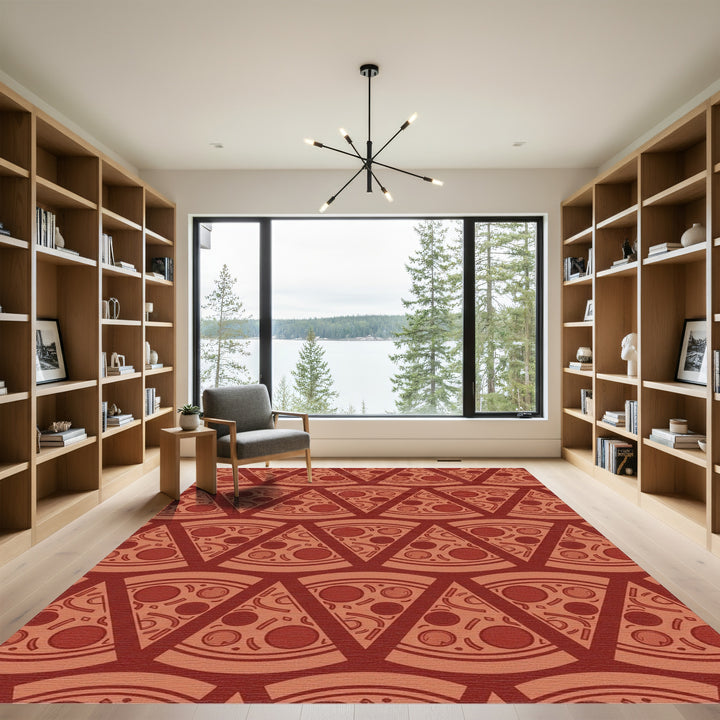 Terracotta Pepperoni Pizza Trio Rug