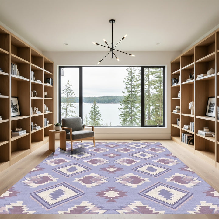 Lavender Diamond Aztec Medallion Rug