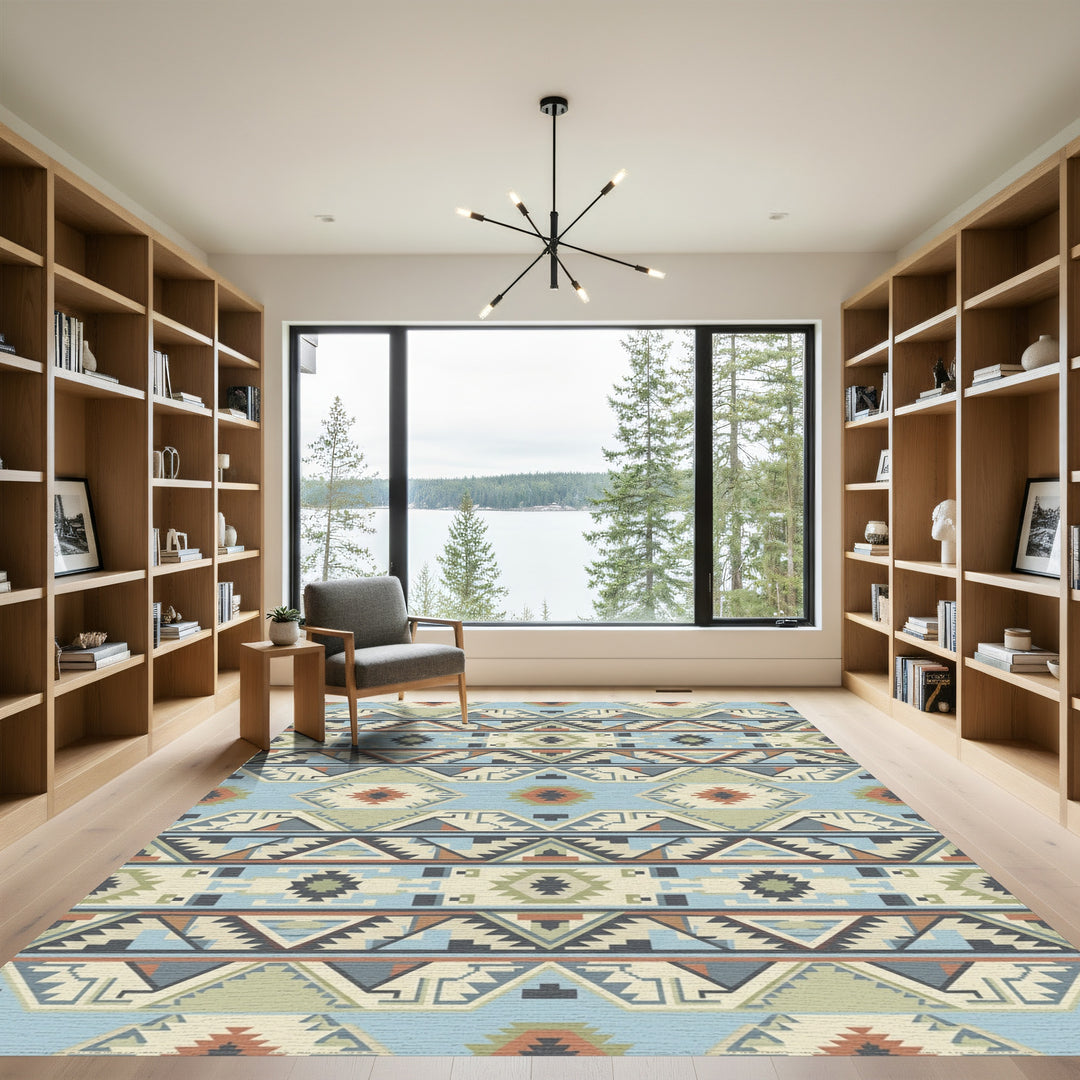 Southwestern Geometric Diamond Stripe Rug