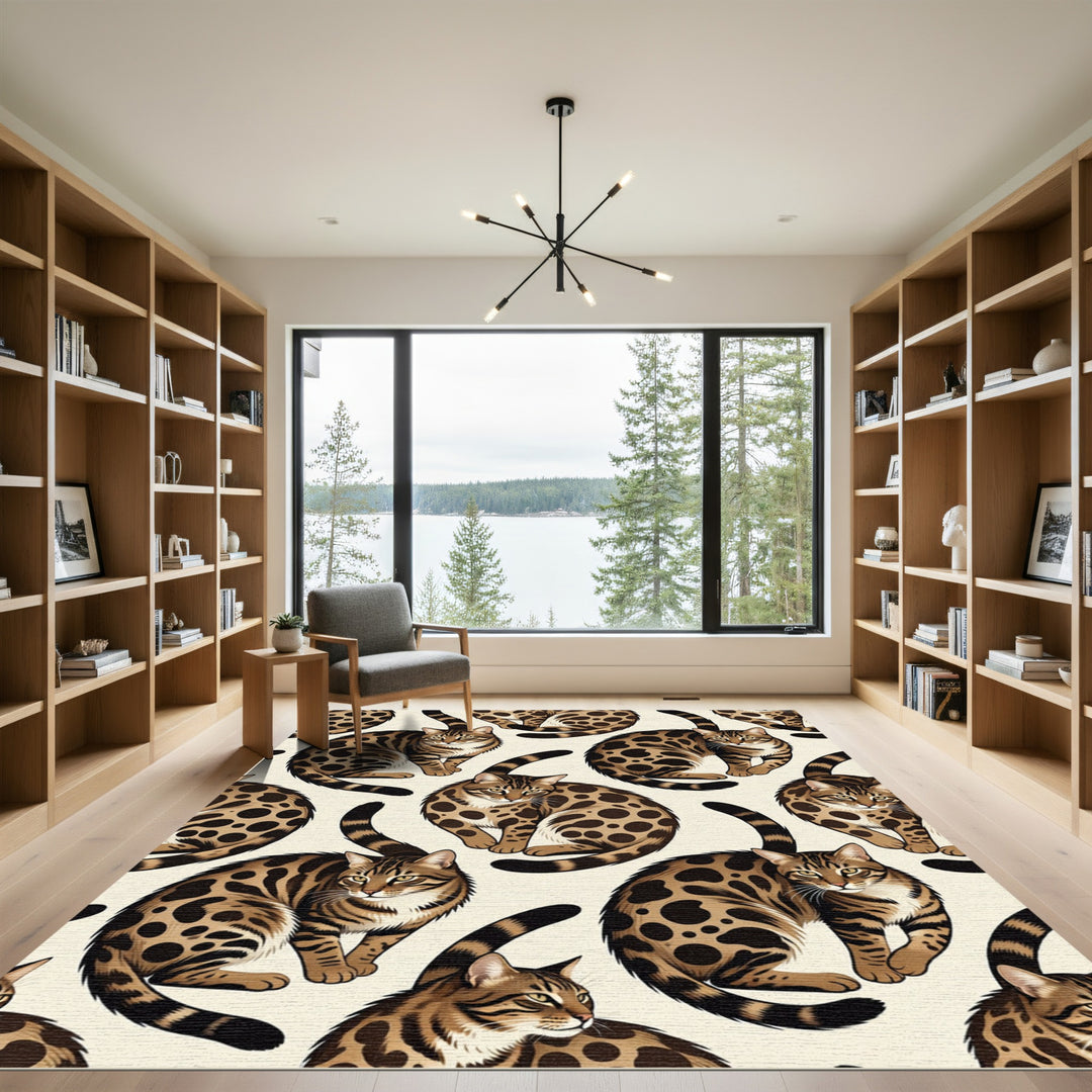 Bengal Cat Spotted Jungle Rug