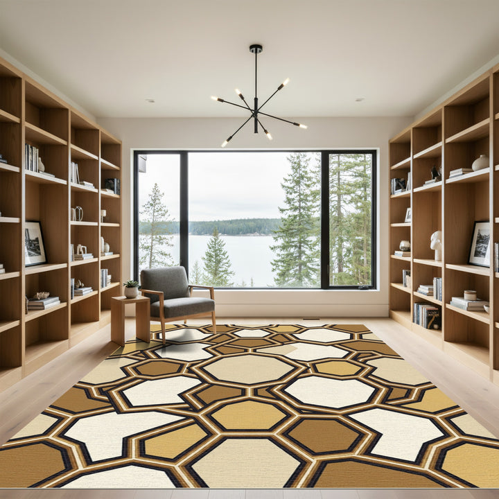 Geometric Honeycomb Gradient Rug