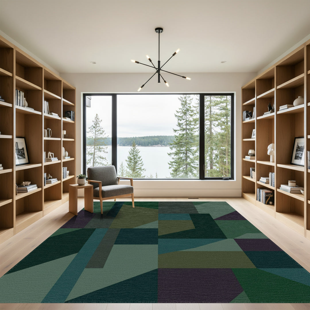 Deep Forest Geometric Deconstructed Abstraction Rug