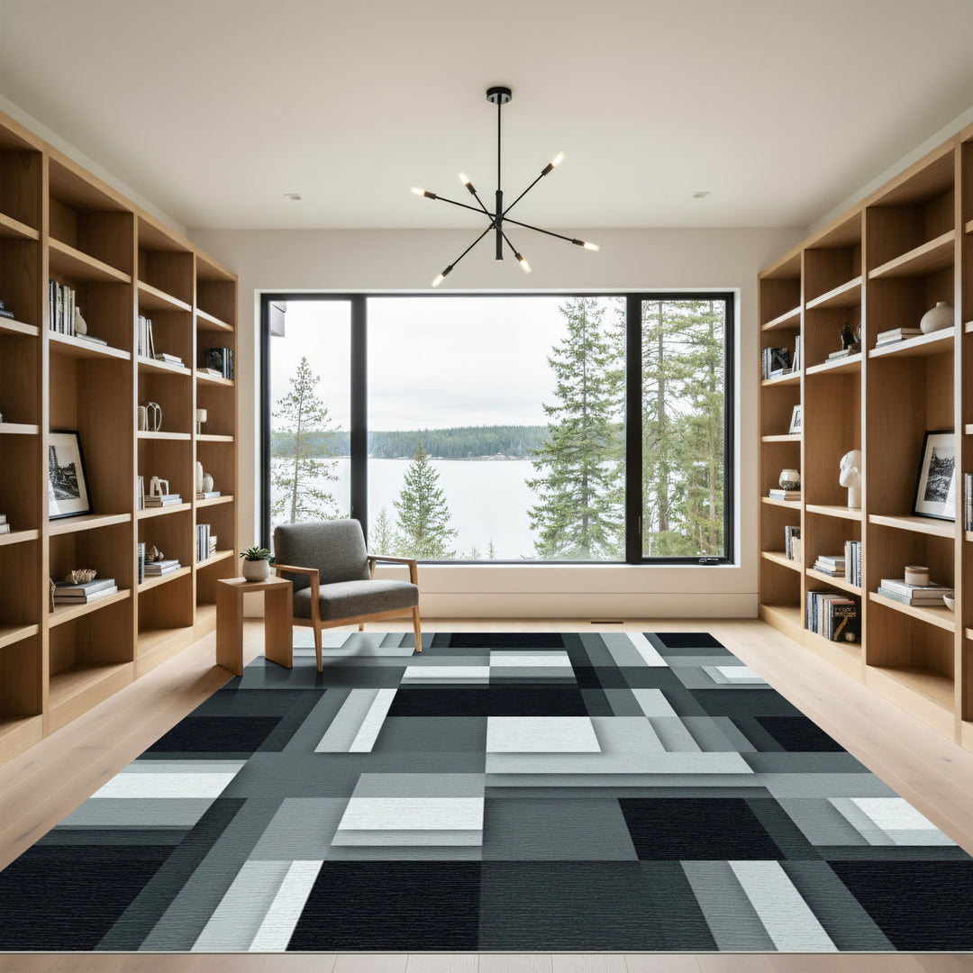 Monochromatic Geometric Layered Rectangles Rug