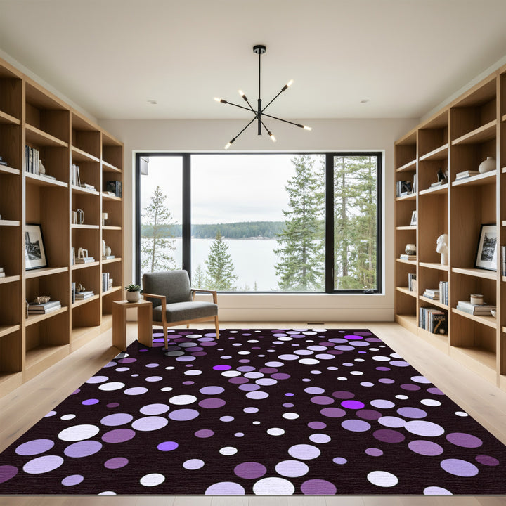 Purple Polka Dot Confetti Rug