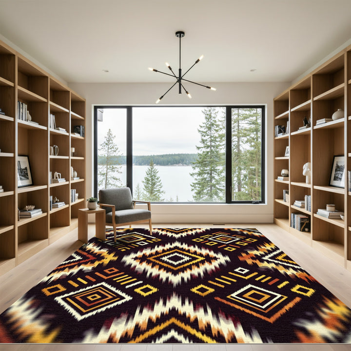 Tribal Diamond Ikat Rug