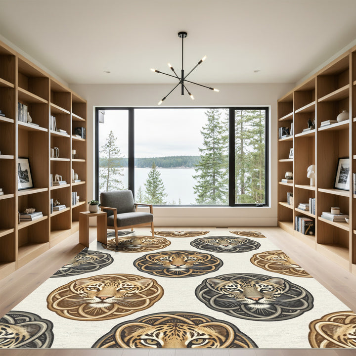 Majestic Feline Celtic Knot Rug