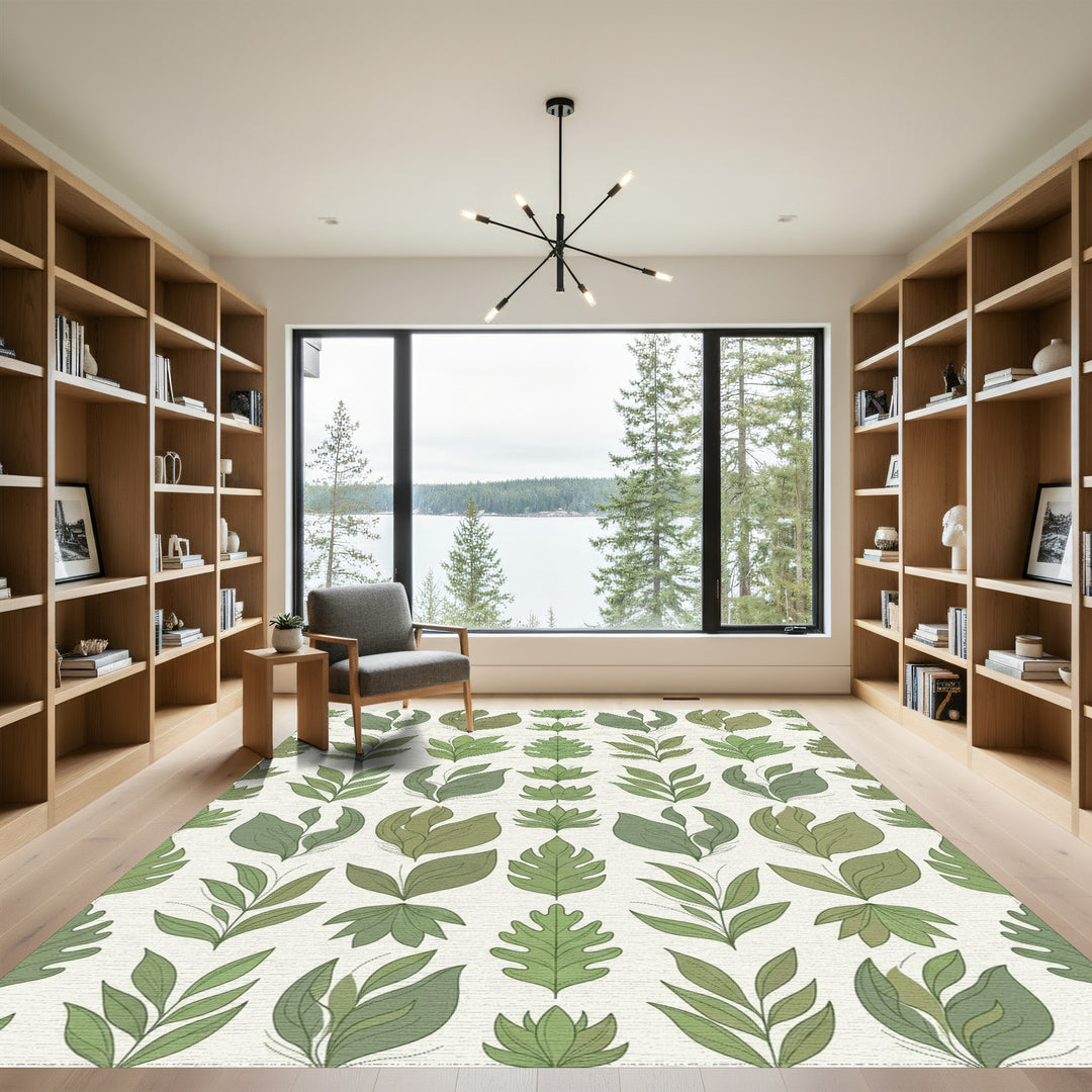 Verdant Foliage Medley Repeat Rug