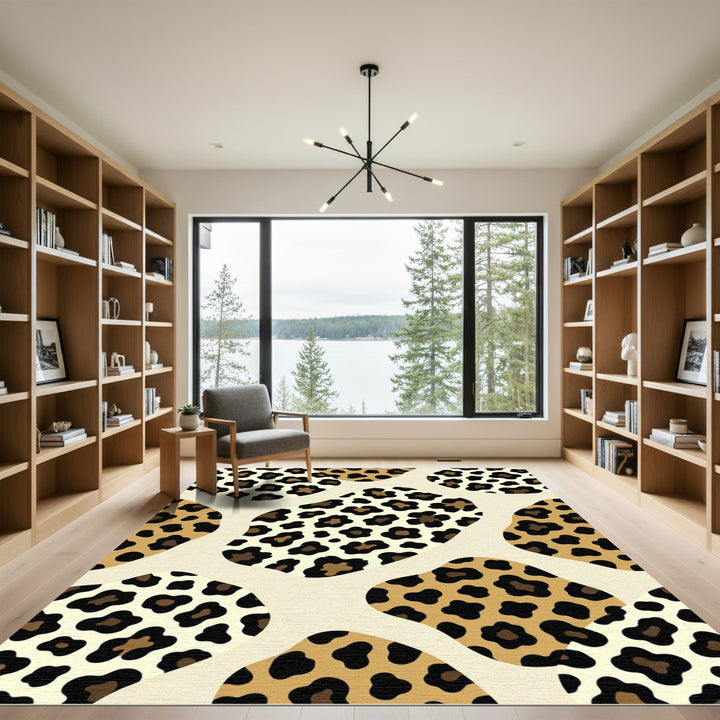 Abstract Leopard Spots Rug