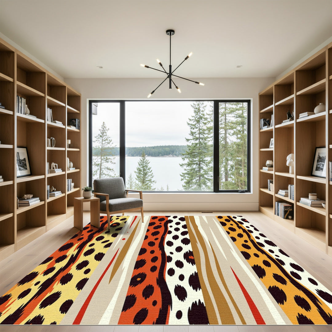 Cheetah Stripe Modern Animal Rug