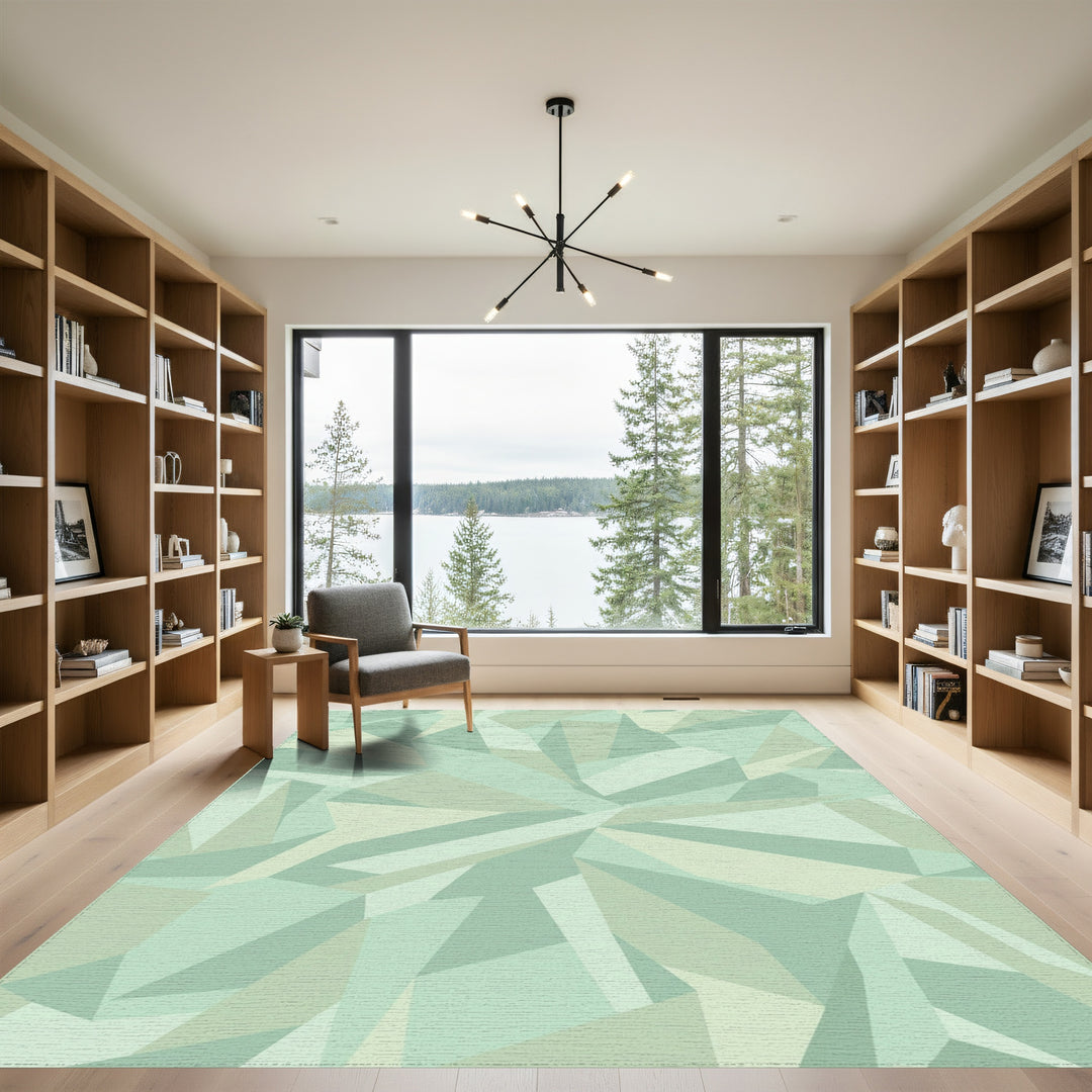 Subtle Geometric Crystal Shards Rug