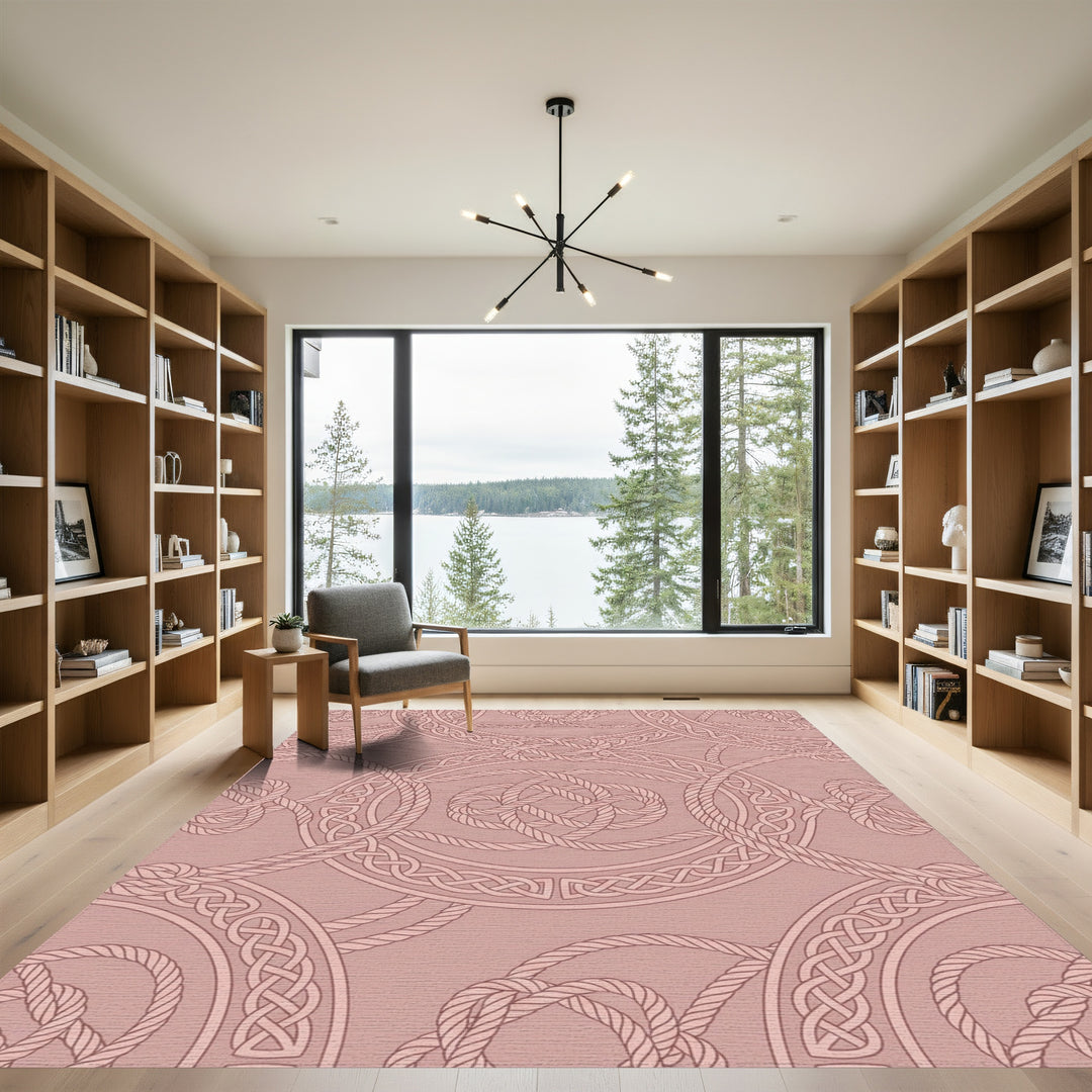 Rose Rope Knot Intertwined Medallion Rug