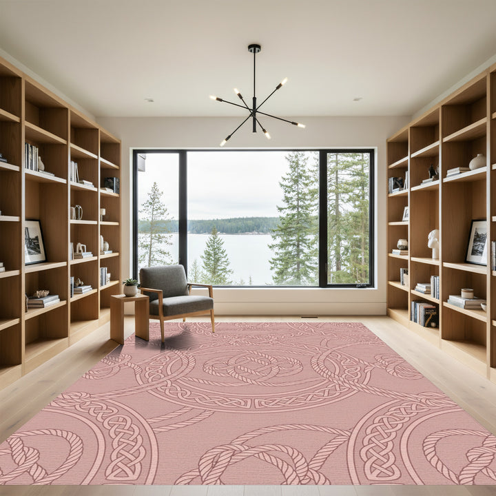 Rose Rope Knot Intertwined Medallion Rug