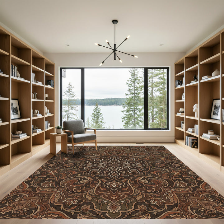 Earthy Floral Medallion Ensemble Rug