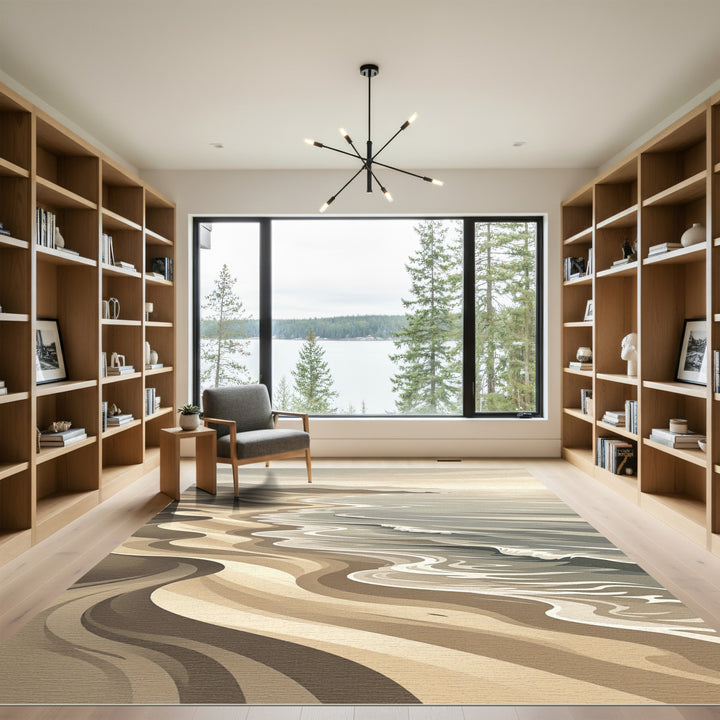 Serene Coastal Dunes Wave Rug