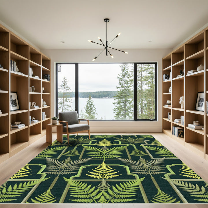 Verdant Fern Arch Botanical Rug