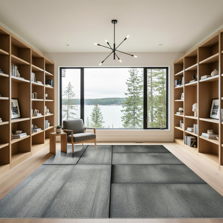 Concrete Grey Speckled Panel Rug