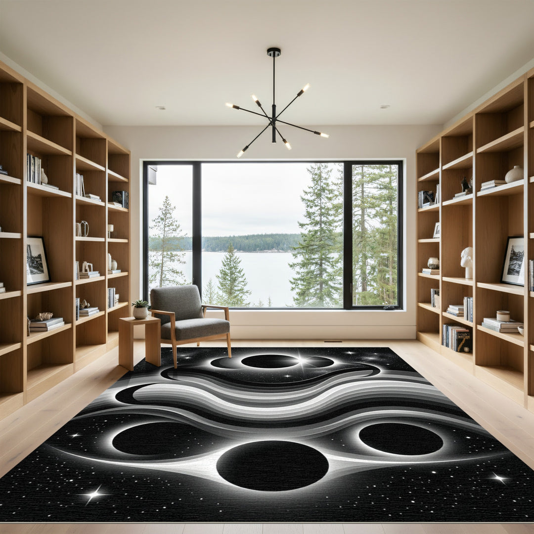 Monochromatic Celestial Eclipse Waves Rug