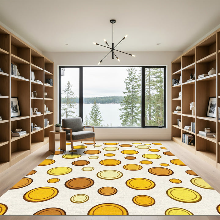 Golden Coin Scatter Rug