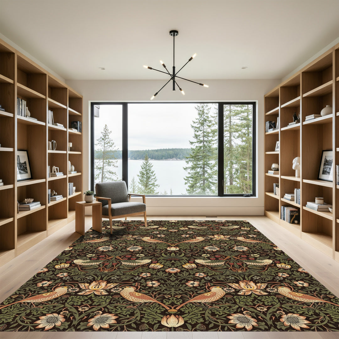 William Morris Bird and Strawberry Rug