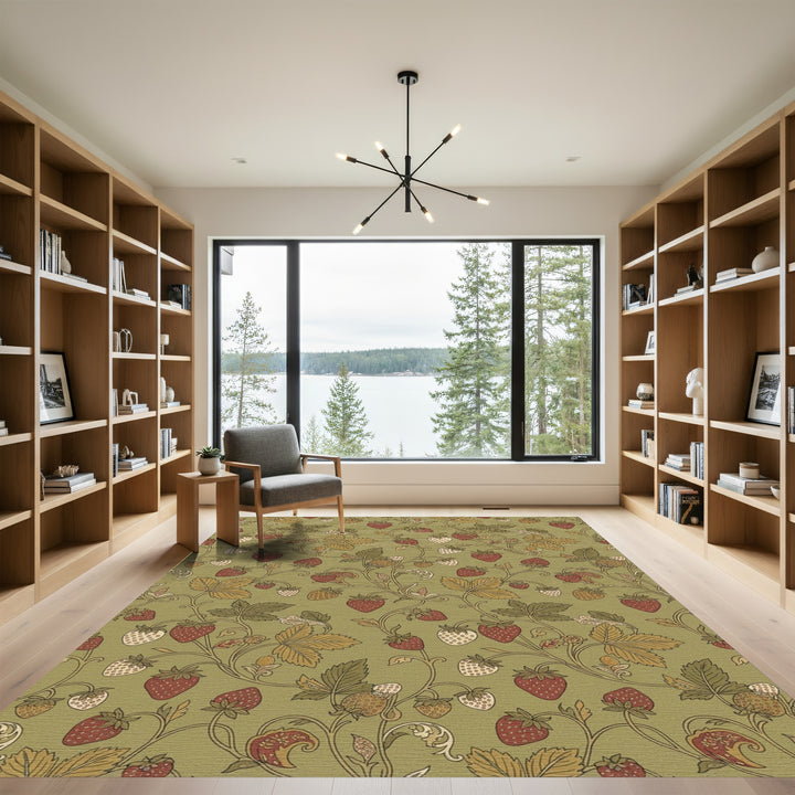Vintage Strawberry Vine Woodland Rug