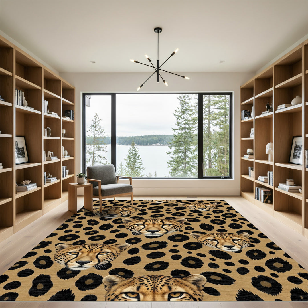 Cheetah Spots Beige Wildlife Rug