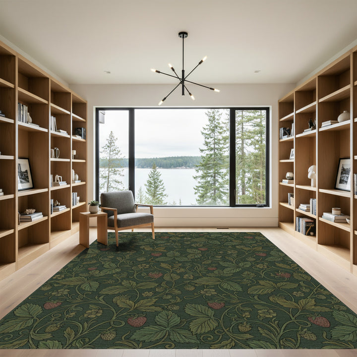 Vintage Strawberry Vine Garden Rug