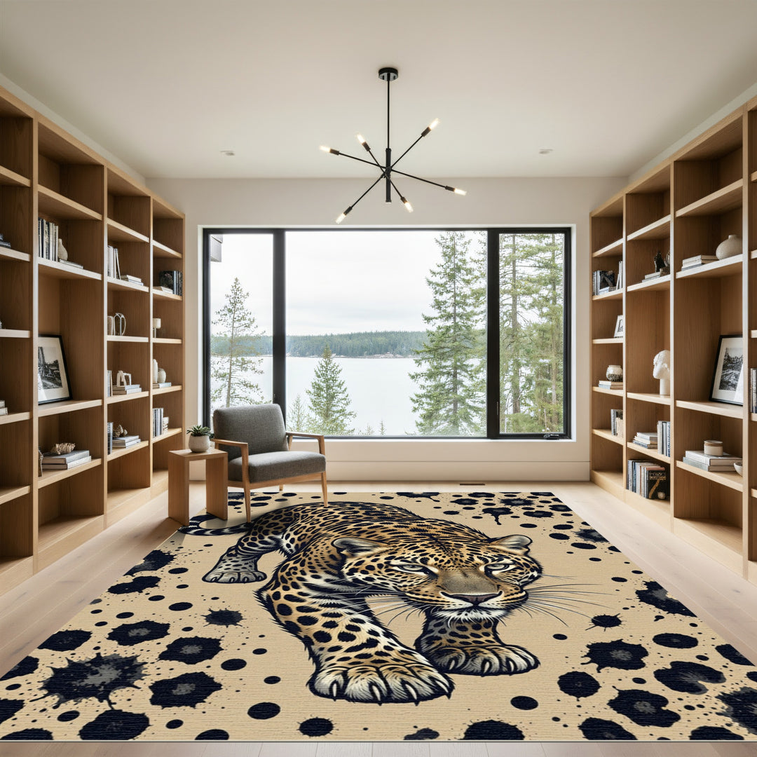 Leopard Roar Splatter Rug