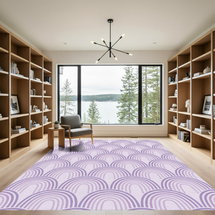 Lavender Purple Rainbow Arches Repeat Rug