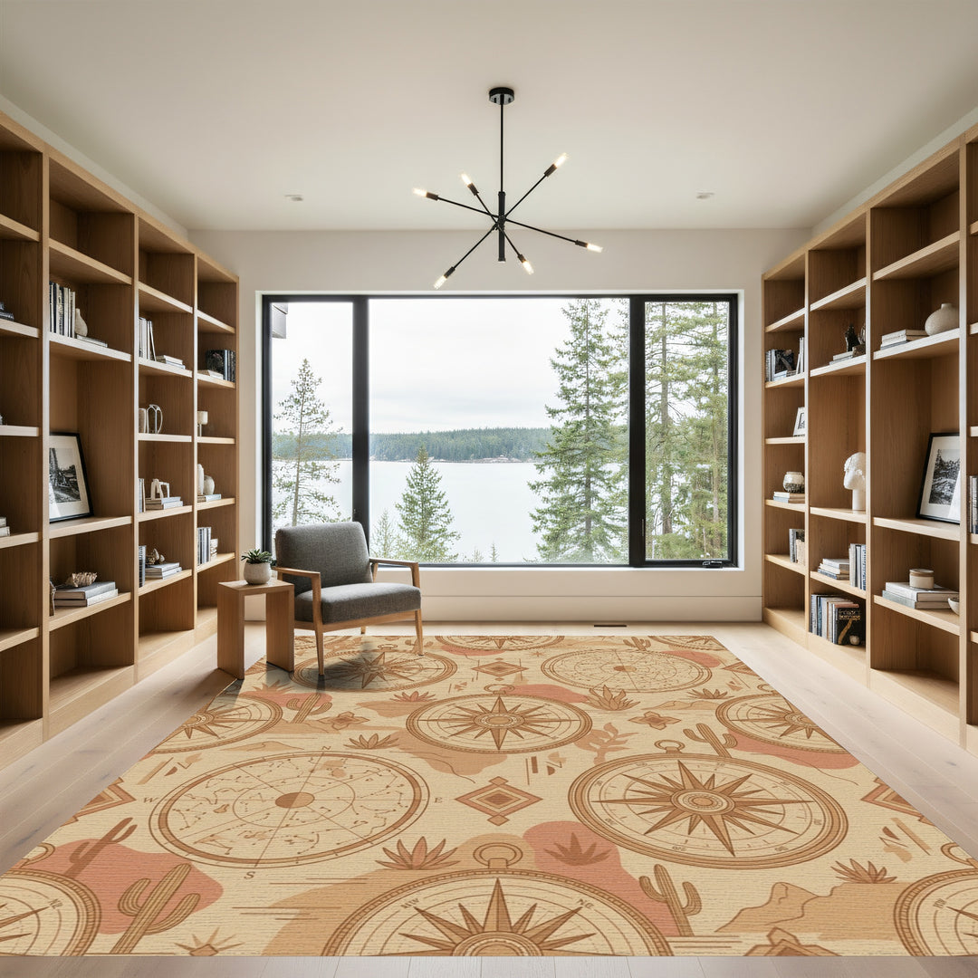 Desert Compass Celestial Constellation Rug