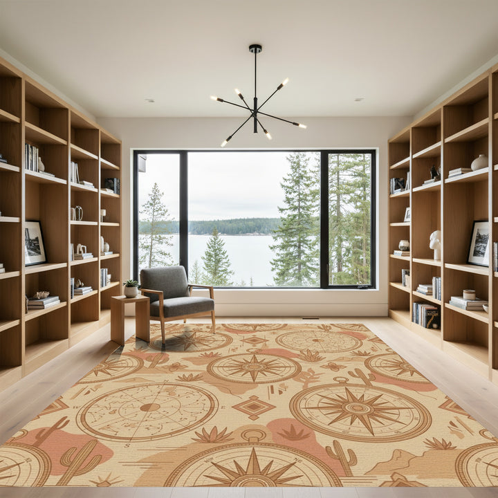 Desert Compass Celestial Constellation Rug